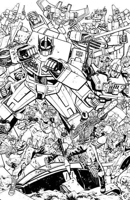 CVR G TOM REILLY TRANSFORMERS B&W ENERGON UNIVERSE 3RD ANNIVERSARY VAR