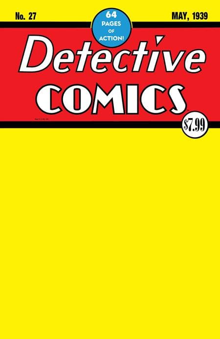 Cover für DETECTIVE COMICS #27 FACSIMILE EDITION