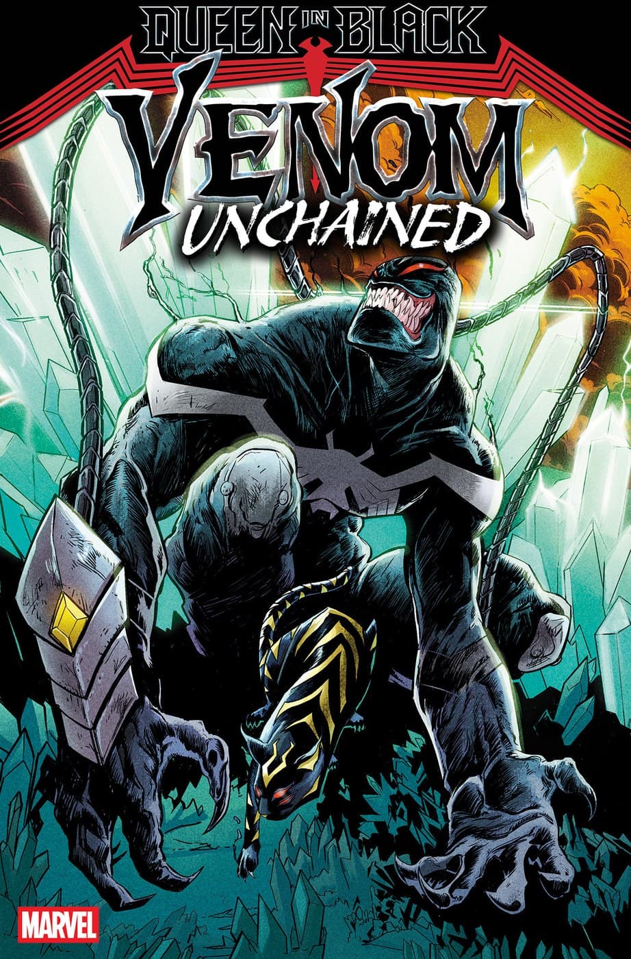 Cover for QUEEN IN BLACK: VENOM UNCHAINED